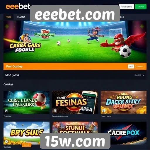 Variedade de jogos disponíveis no eeebet.com